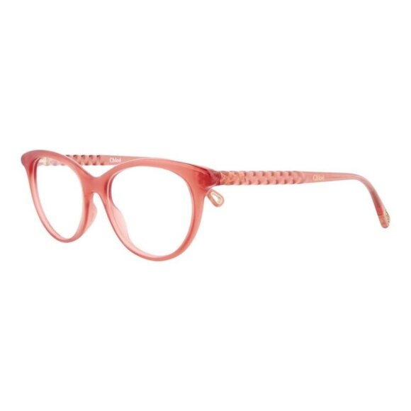 Chloé Womens Cat Eye Pink Pink Transparent Fashion Designer Eyewear - Picture 3 of 5